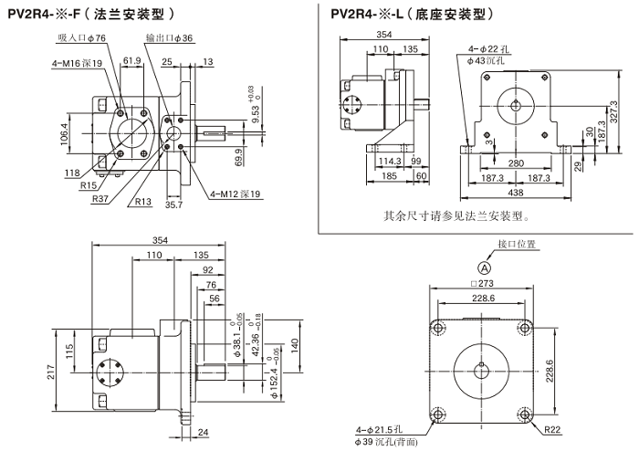 <a  target='_blank'><u>油研葉片泵</u></a>PV2R4-136、153、184、200、237尺寸