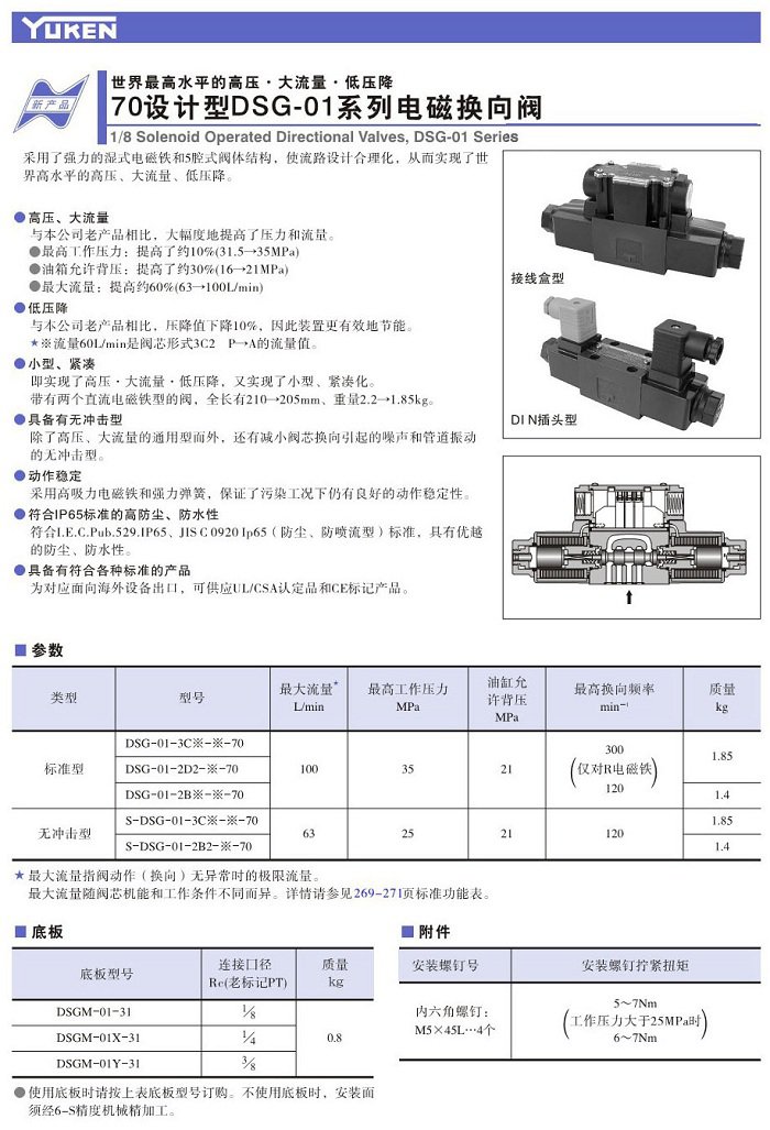 日本油研液壓電磁閥對(duì)照表